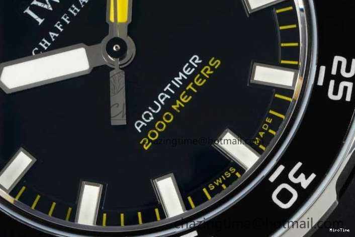 MIROTIME 0429 Bright Aquatimer Automatic SS RSF 1:1 Best Edition Black Yellow Dial on Black Rubber Strap A 7068